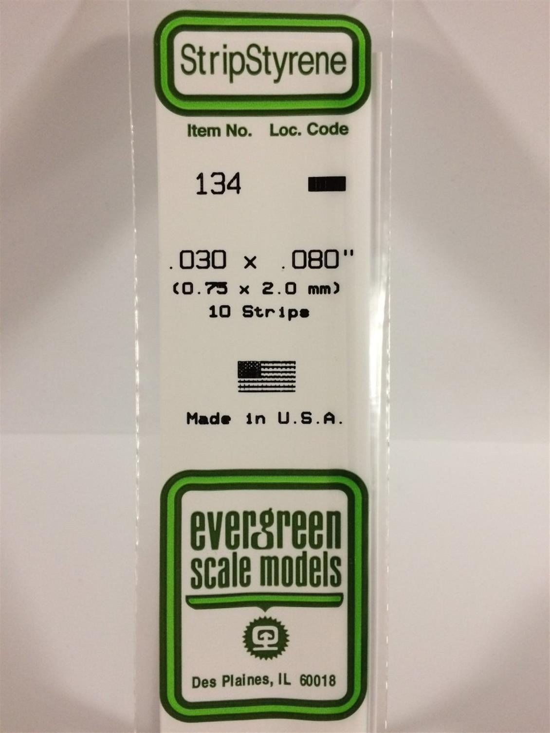 Evergreen 134 0,75*2,00*355 Mm Köşeli Çubuk-10 Adet -Beyaz
