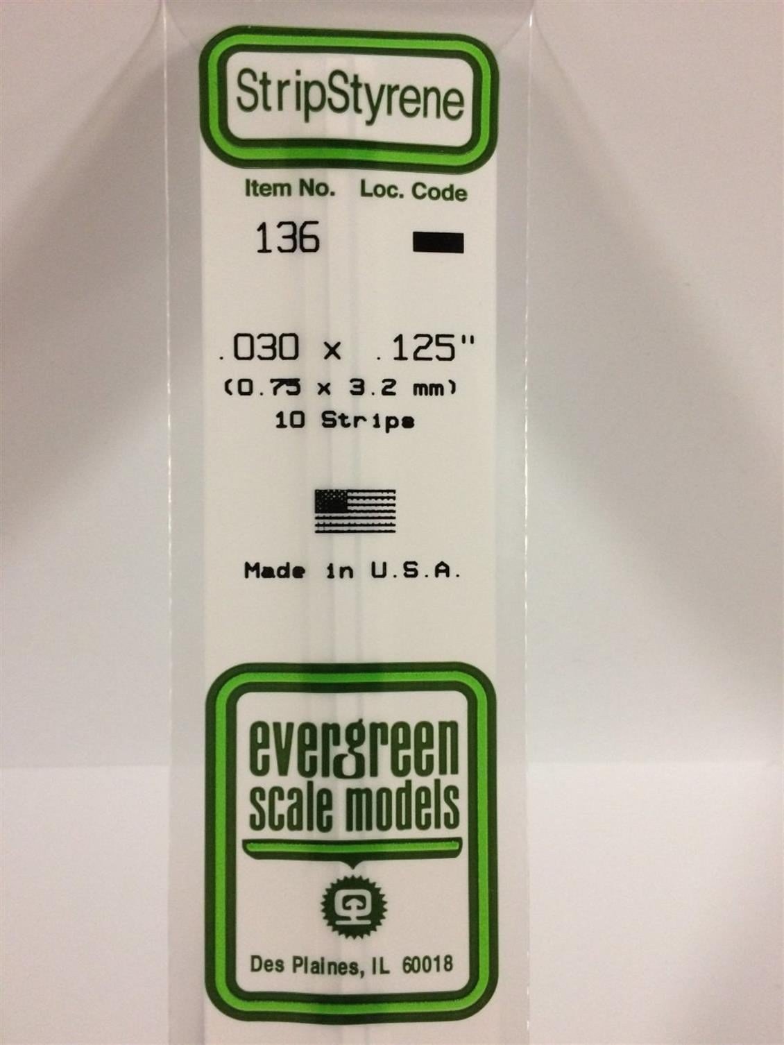 Evergreen 136 0,75*3,20*355 Mm Köşeli Çubuk-10 Adet -Beyaz