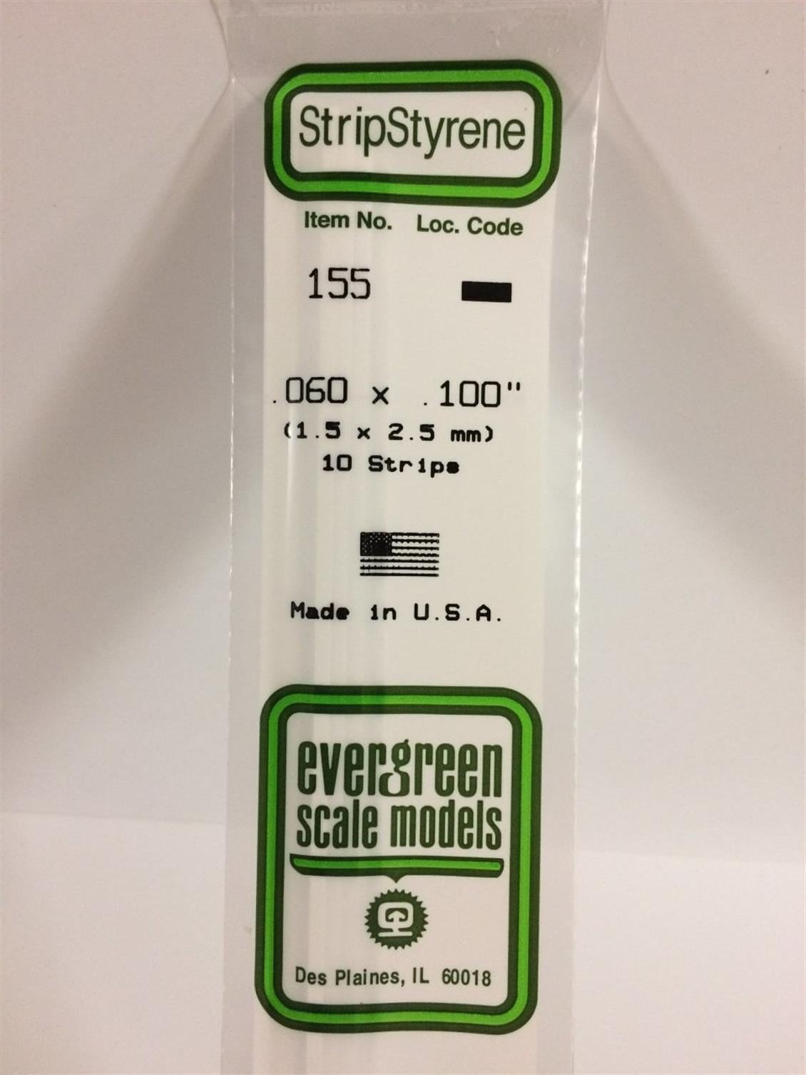 Evergreen 155 1,50*2,50*355 Mm Köşeli Çubuk-10 Adet -Beyaz