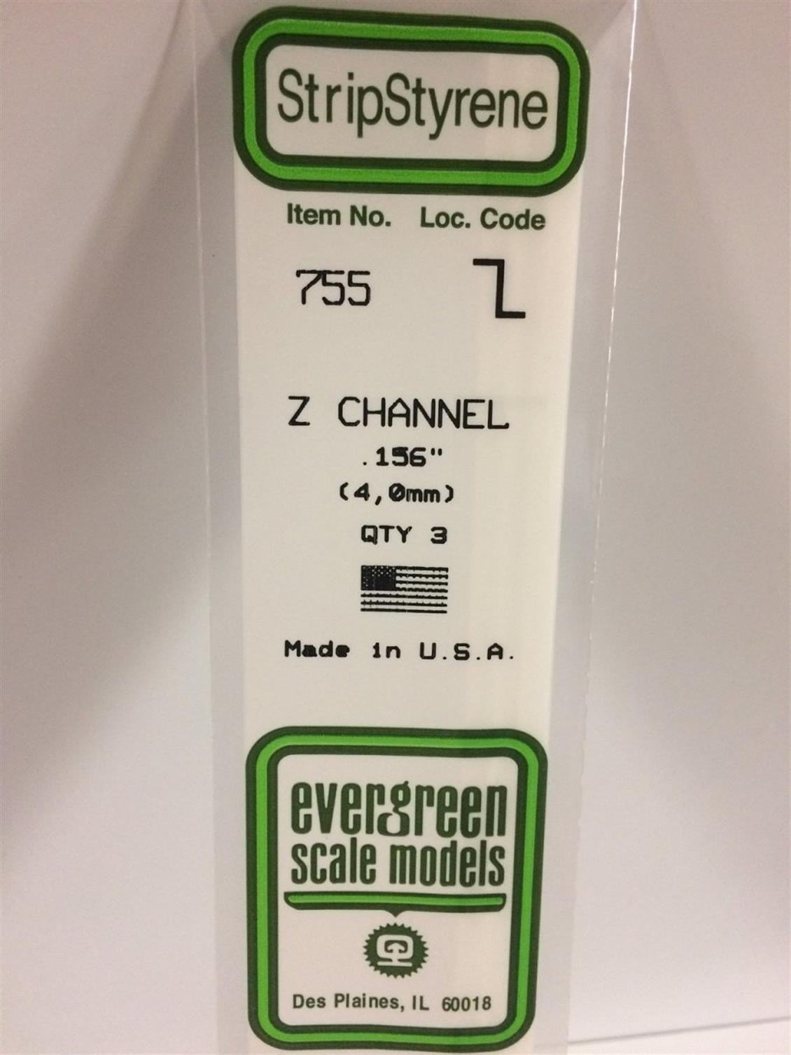 Evergreen 755 4.0X355 Mm. Z Profil Polistren Çubuk-3 Adet- Beyaz
