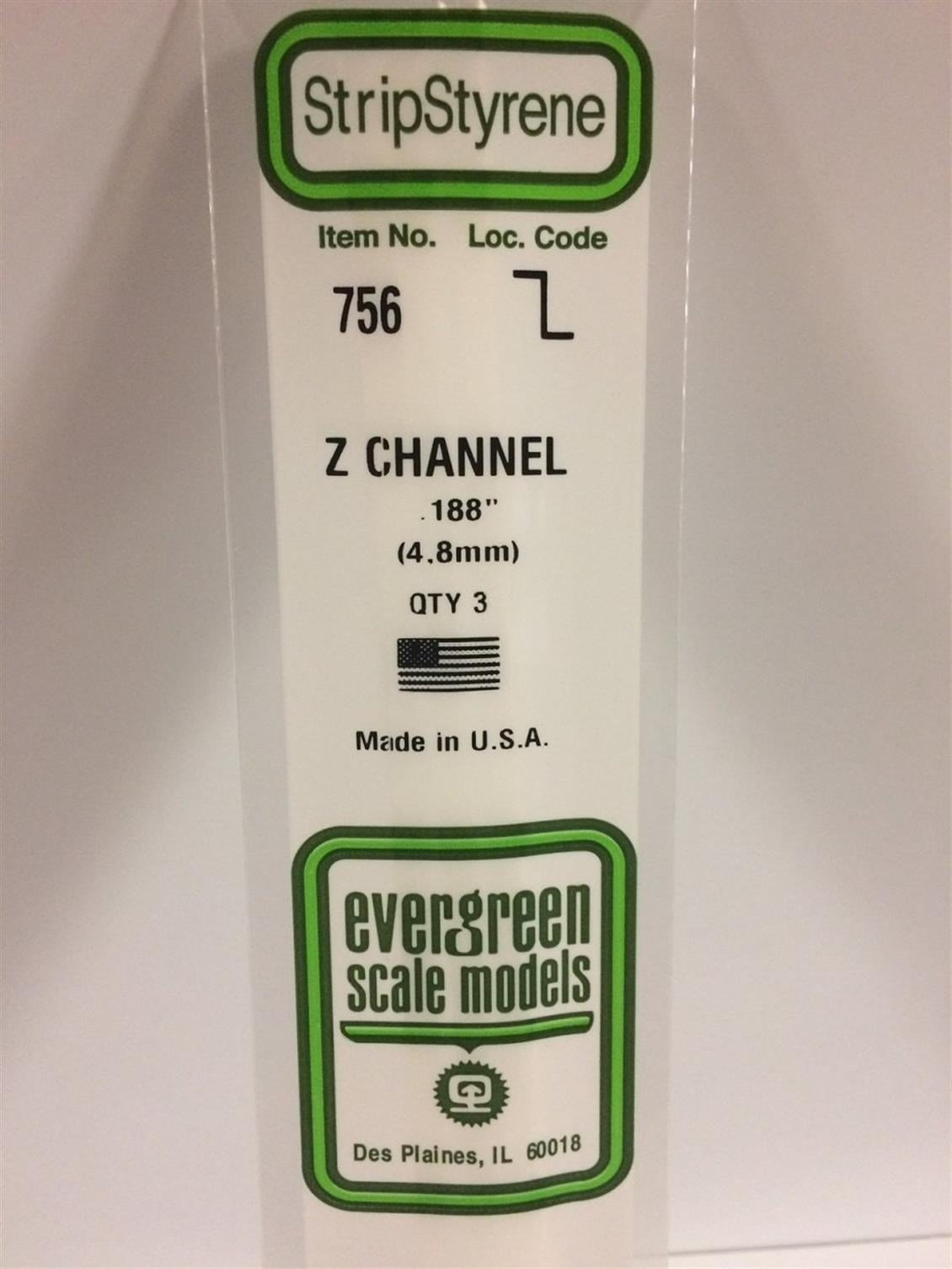 Evergreen 756 4.7X355 Mm. Z Profil Polistren Çubuk-3 Adet- Beyaz