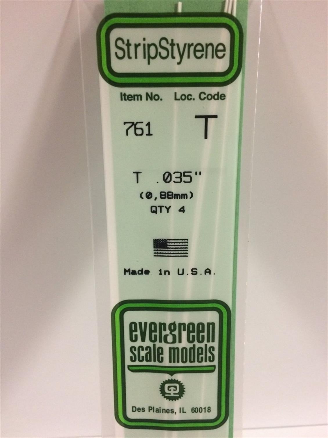Evergreen 761 0.88X355 Mm. T Profil Polistren Çubuk-4 Adet- Beyaz