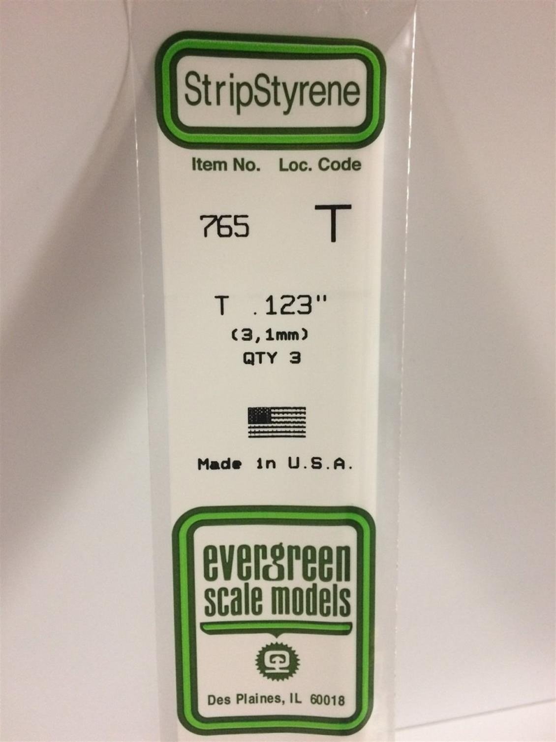 Evergreen 765 3.1X355 Mm. T Profil Polistren Çubuk-3 Adet- Beyaz