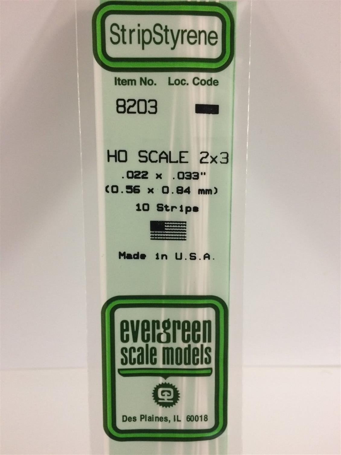 Evergreen 8203 Plastik Çıta-355Mm Boy-0,56X0,84Mm-10 Adet -B