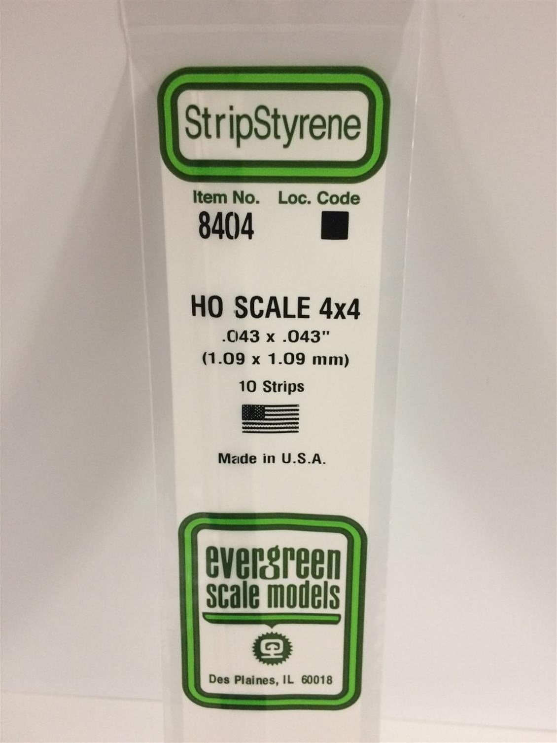 Evergreen 8404 Plastik Çıta-355Mm Boy-1,09X1,09Mm-10 Adet -B