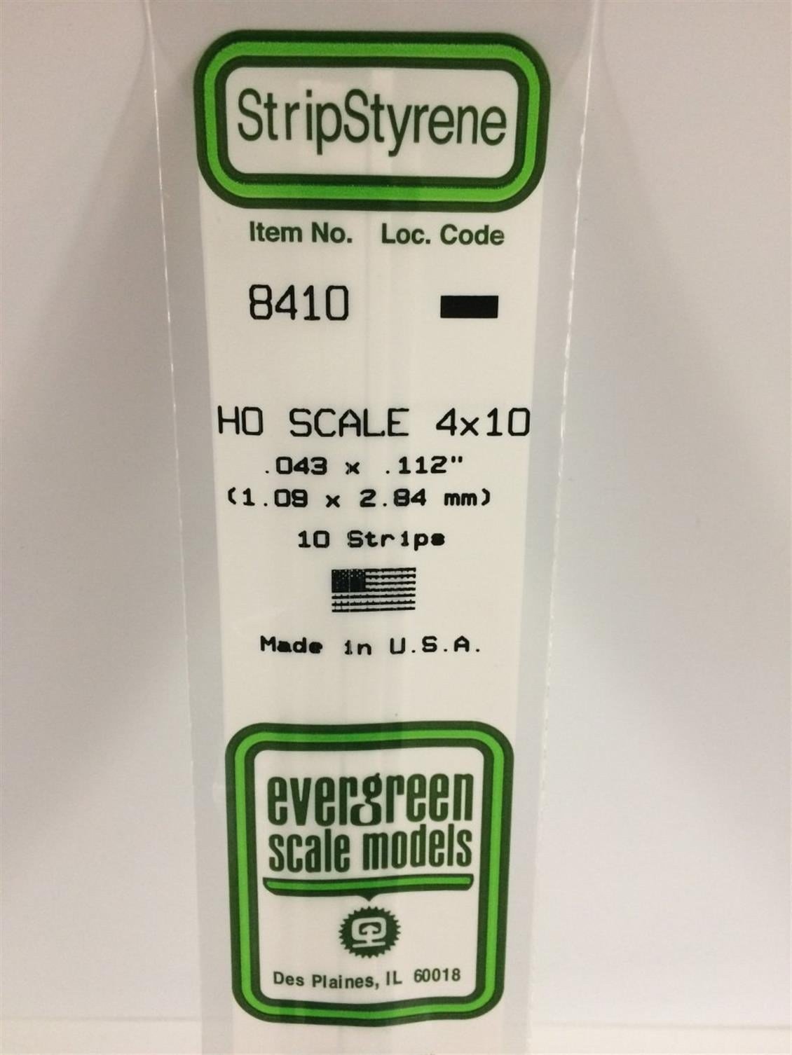 Evergreen 8410 Plastik Çıta-355Mm Boy-1,09X2,84Mm-10 Adet -B
