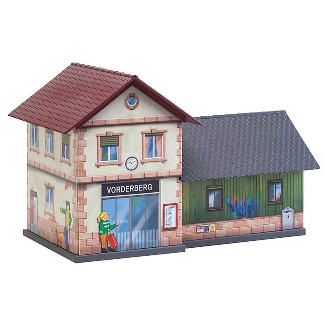 Faller 150110 1/87 Ölçek, İstasyon,Başlangıç Seti,Boyanabilir, Plastik ve Karton Model Kiti