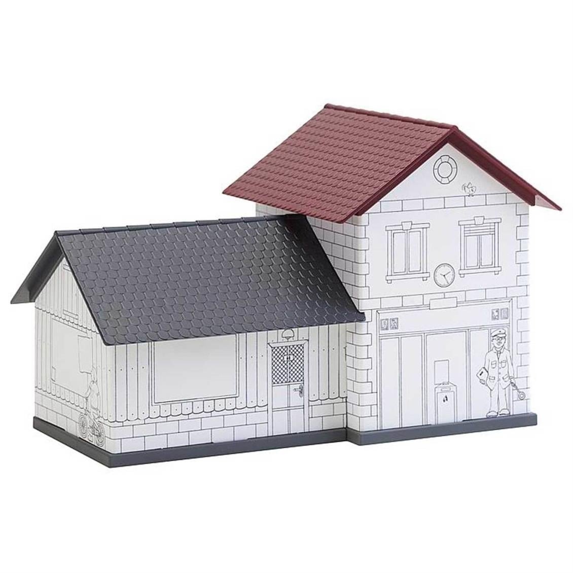 Faller 150110 1/87 Ölçek, İstasyon,Başlangıç Seti,Boyanabilir, Plastik ve Karton Model Kiti