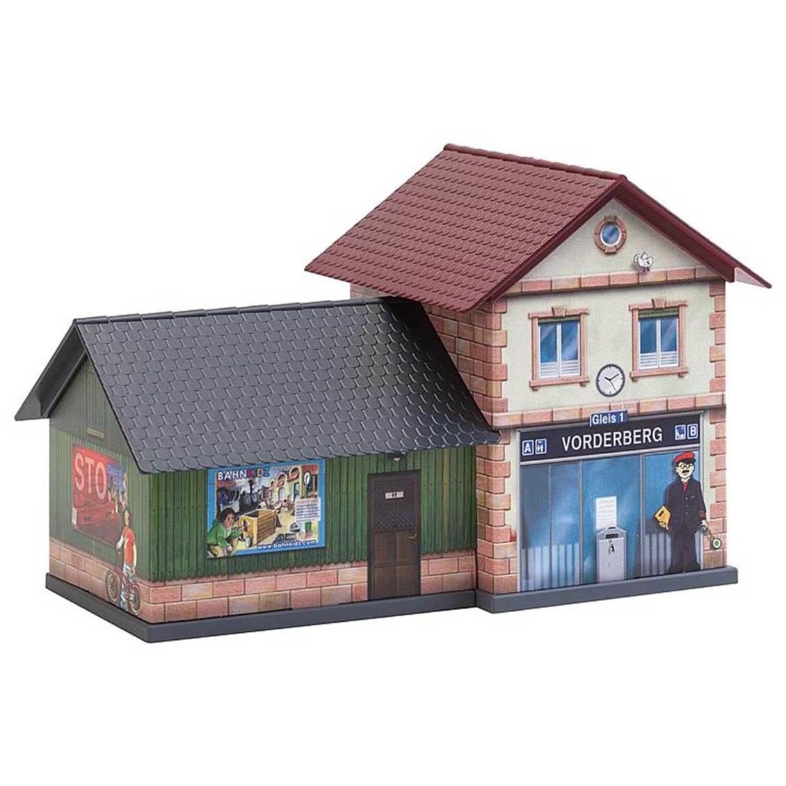 Faller 150110 1/87 Ölçek, İstasyon,Başlangıç Seti,Boyanabilir, Plastik ve Karton Model Kiti