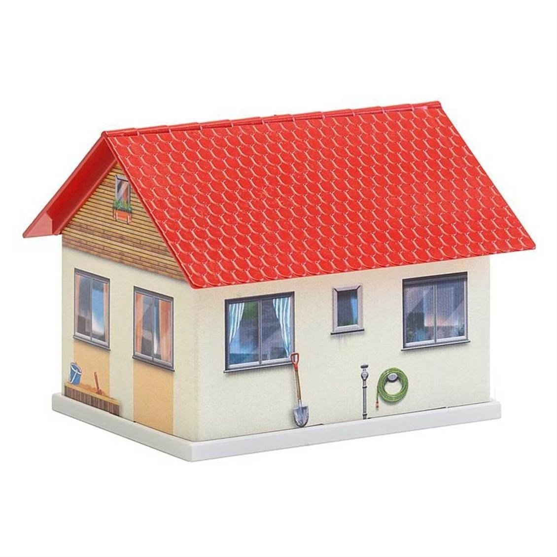 Faller 150190 1/87 Ölçek, Başlangış Serisi, Boyanabilir Müstakil Ev, Plastik ve Karton Model Kiti