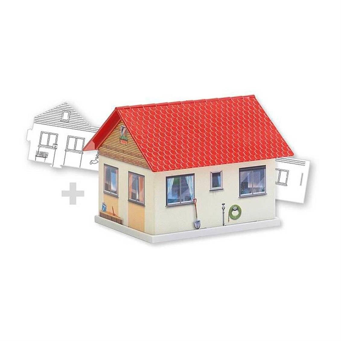 Faller 150190 1/87 Ölçek, Başlangış Serisi, Boyanabilir Müstakil Ev, Plastik ve Karton Model Kiti