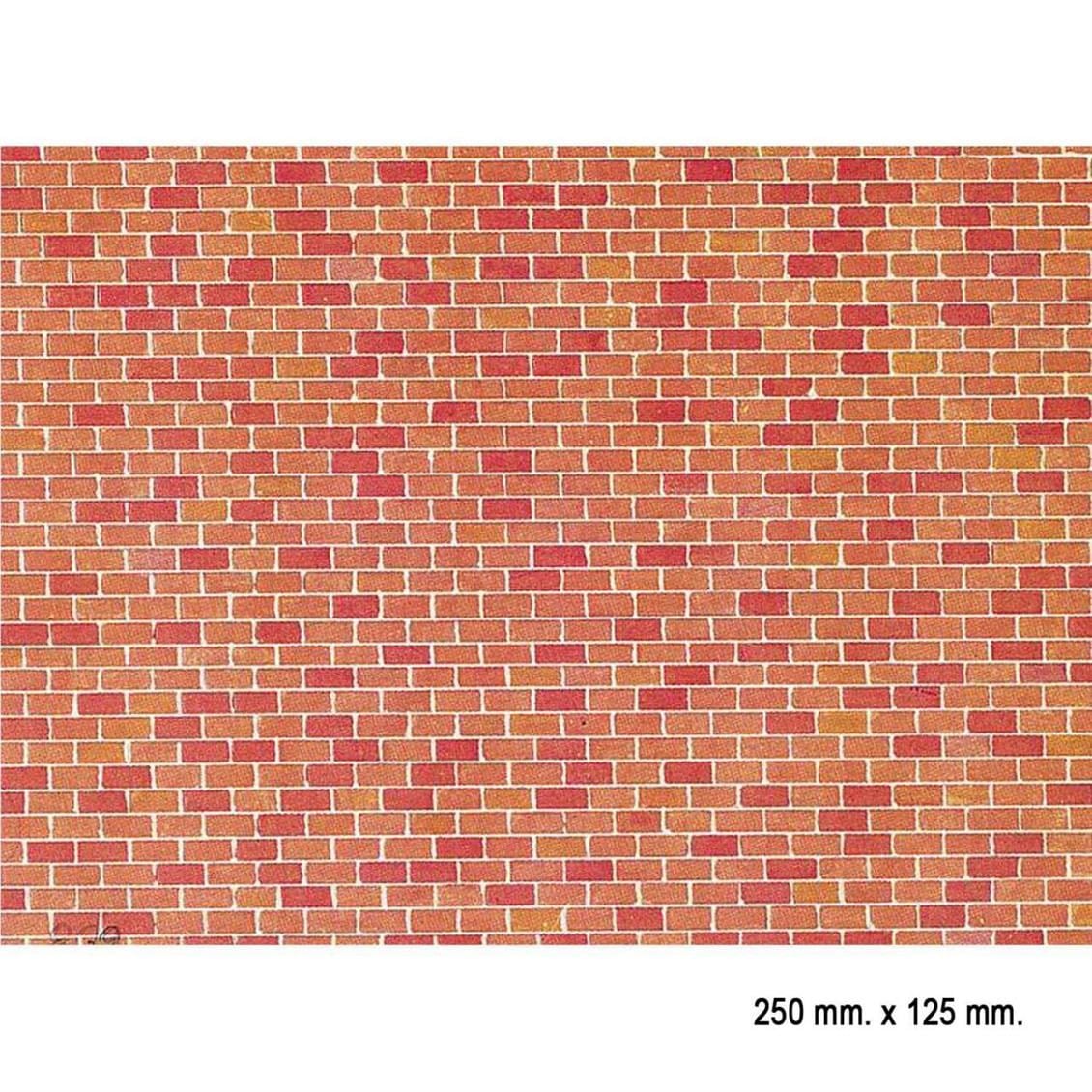 Faller 170608 1/87 Ölçek, Kesilmiş Tuğla Duvar Desenli Dekor Levhası - 25 X 12,5 Cm.