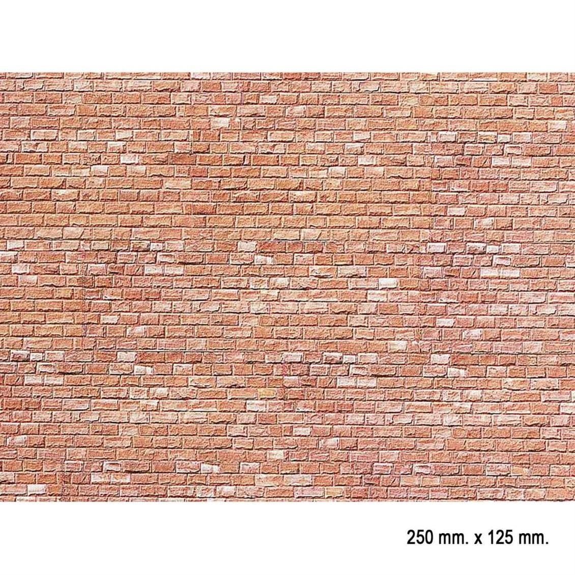 Faller 222564 1/160 Ölçek, Yığma Tuğla Desenli Dekor Kağıdı, 25 X 12,5 Cm.