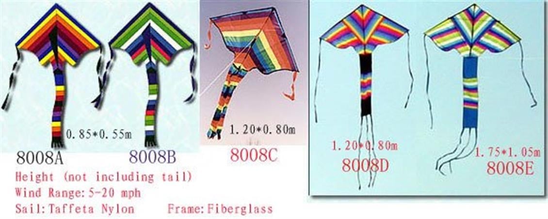 Feilong Kite 8008A Diamond Kite-85X55 Cm Taffeta Nylon-Fibrglas