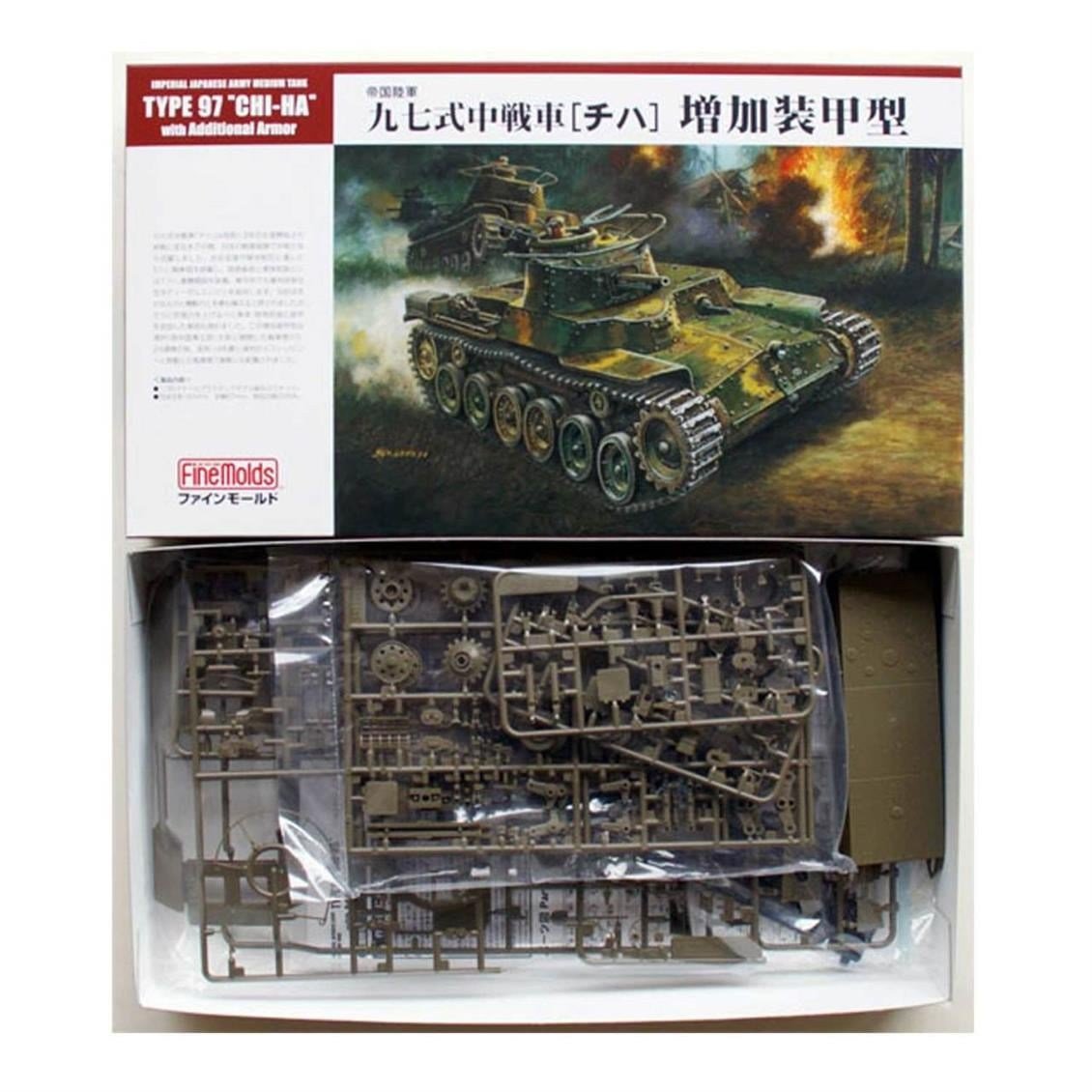FineMolds Fm27 1/35 Ölçek, IJA Medium Tank Type97 Chi-Ha With Addit