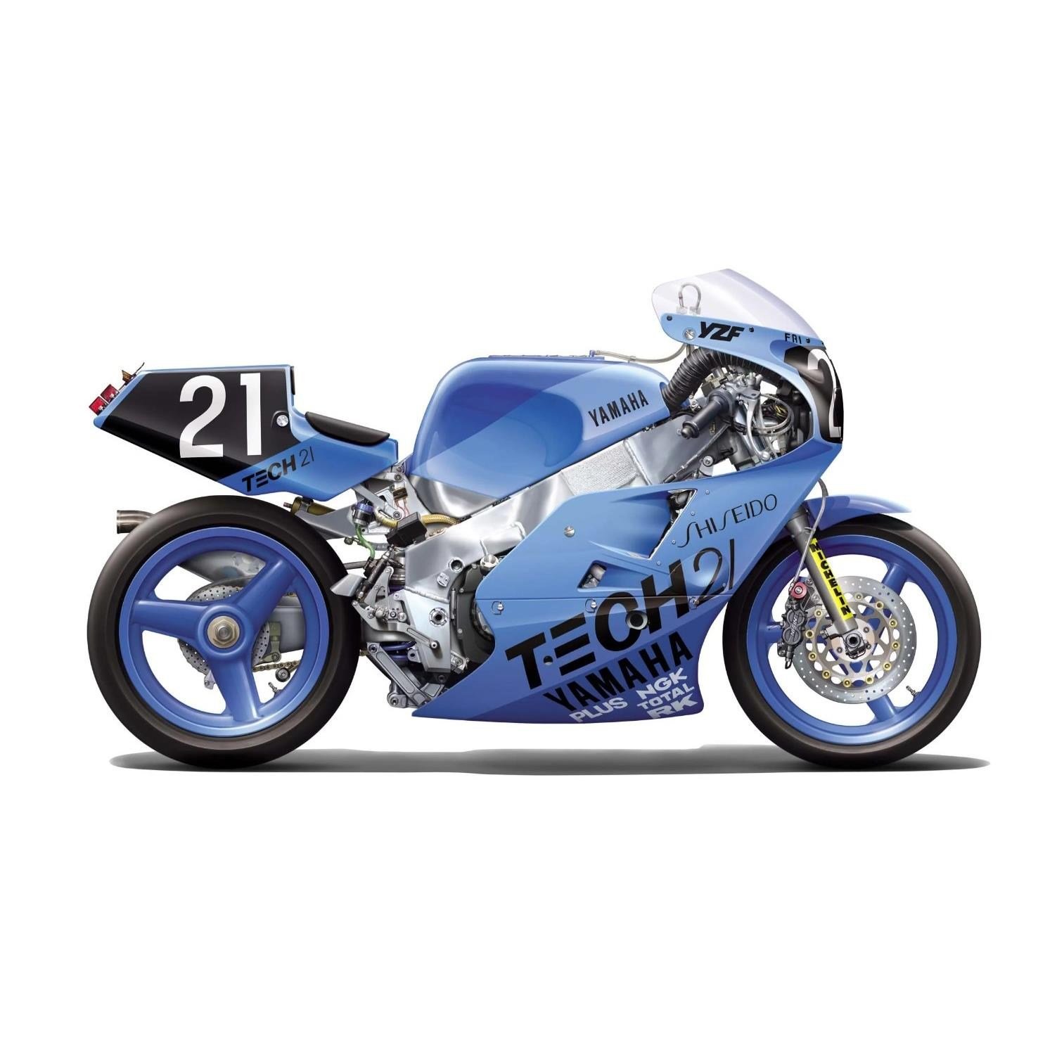 Fujimi BIKE9 14132 1/12 Ölçek, Yamaha YZF750 Tech21 Racing Team 1987 Suzuka 8-hours Endurance Race, Motorsiklet Plastik Model K