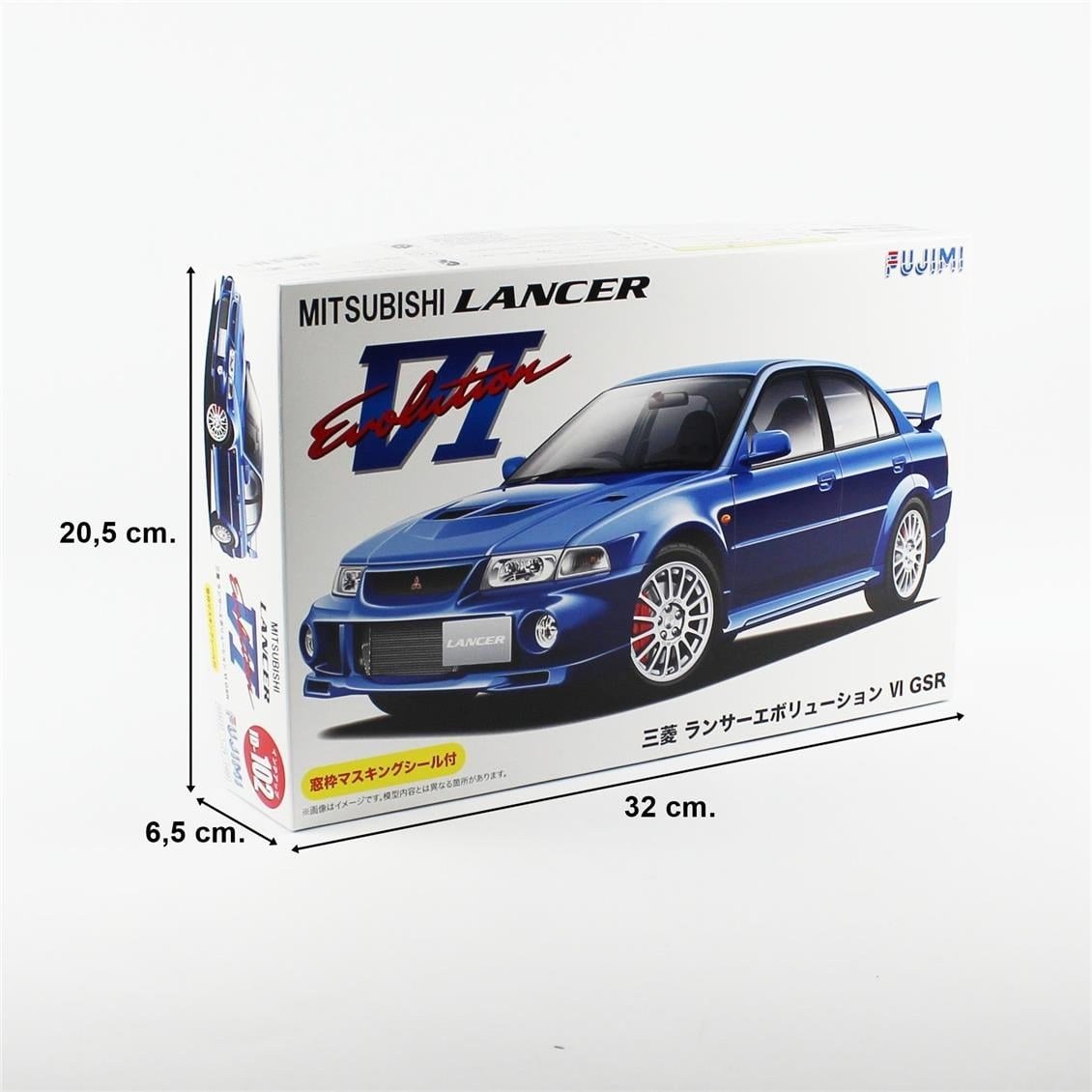 Fujimi ID-102 03923 1/24 Ölçek, Mitsubishi Lancer Evolution VI GSR, (Cam Boyama Maskesi ile), Otomobil Plastik Model Kiti