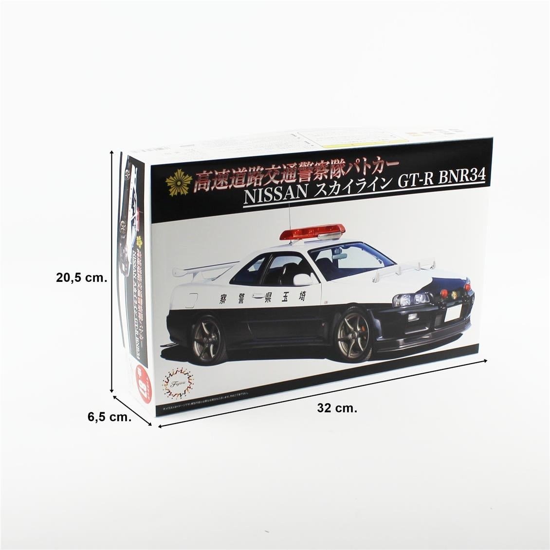 Fujimi ID-87 03977 1/24 Ölçek, Nissan Skyline (R34) GT-R, Polis Arabası Plastik Model Kiti