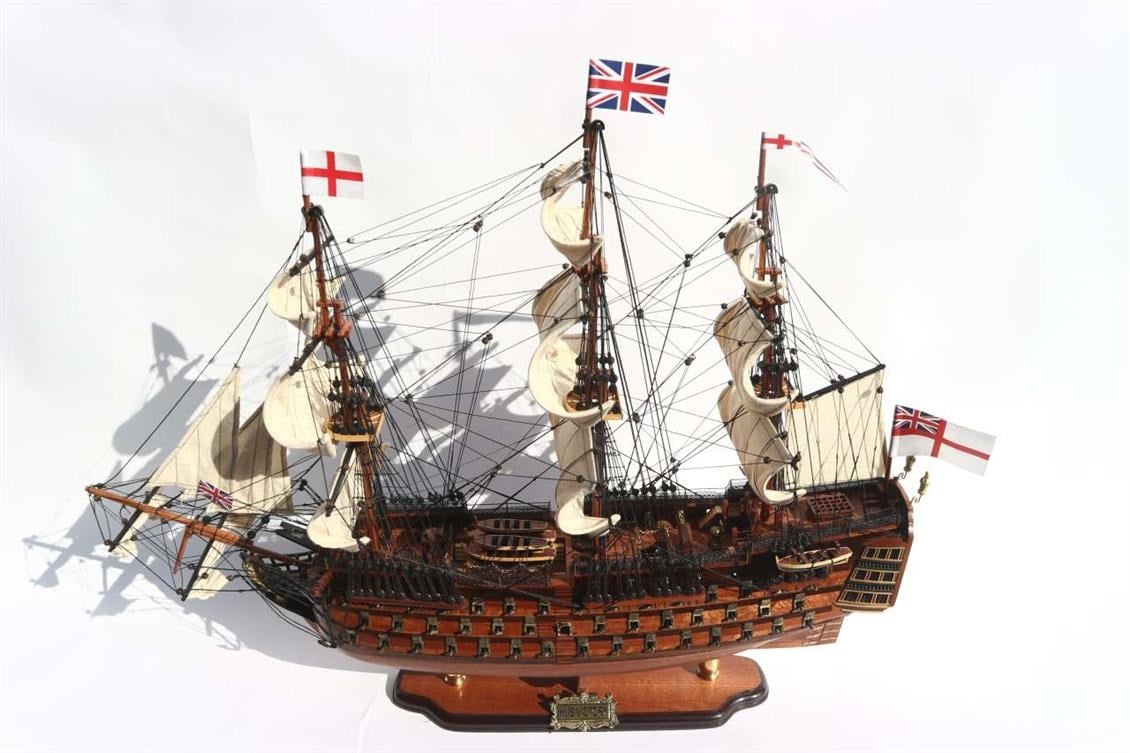 Gianhien Ts0001W40 Hms VIctory Ahşap Hazır Yelkenli Savaş Gemisi Maketi