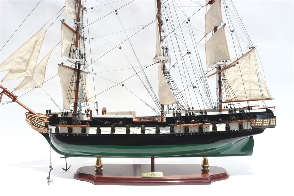 Gianhien Ts0021P Uss Constellatıon Ahşap Hazır Yelkenli Savaş Gemisi Maketi