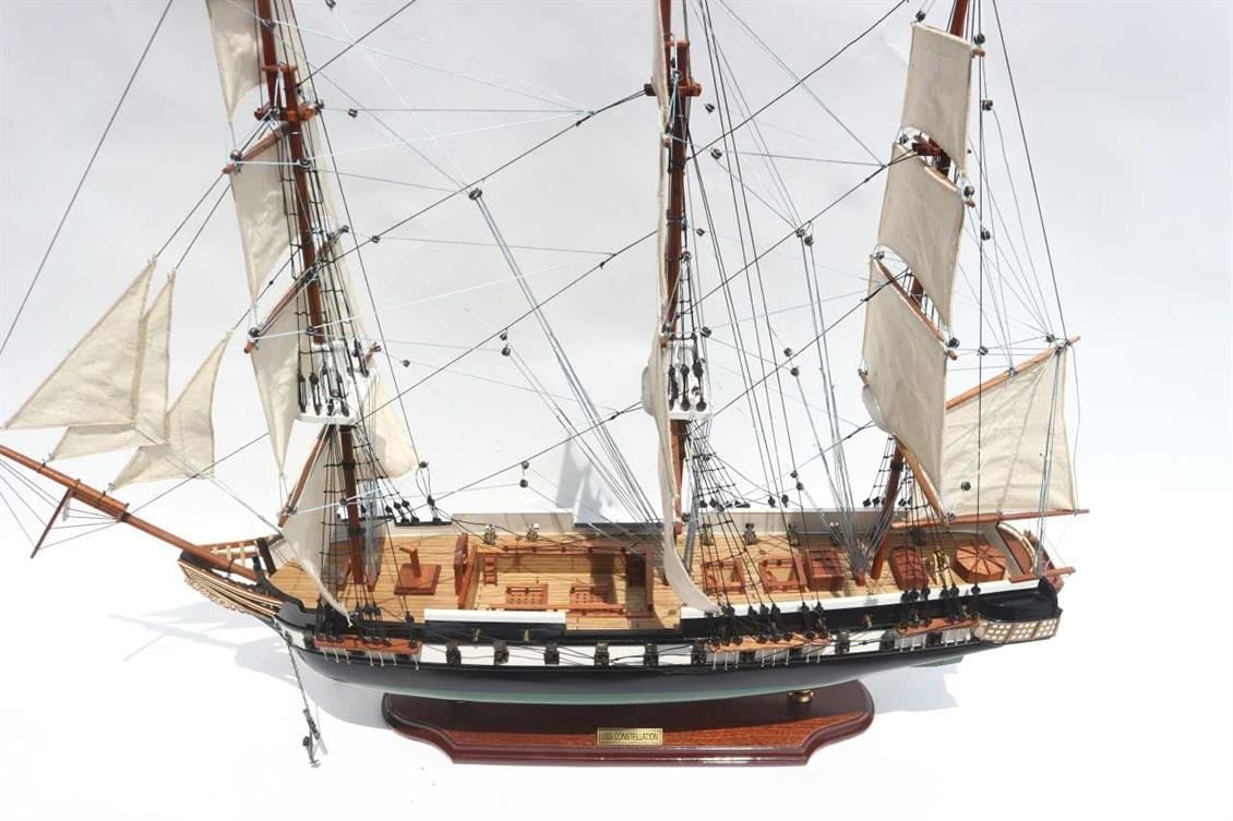 Gianhien Ts0021P Uss Constellatıon Ahşap Hazır Yelkenli Savaş Gemisi Maketi