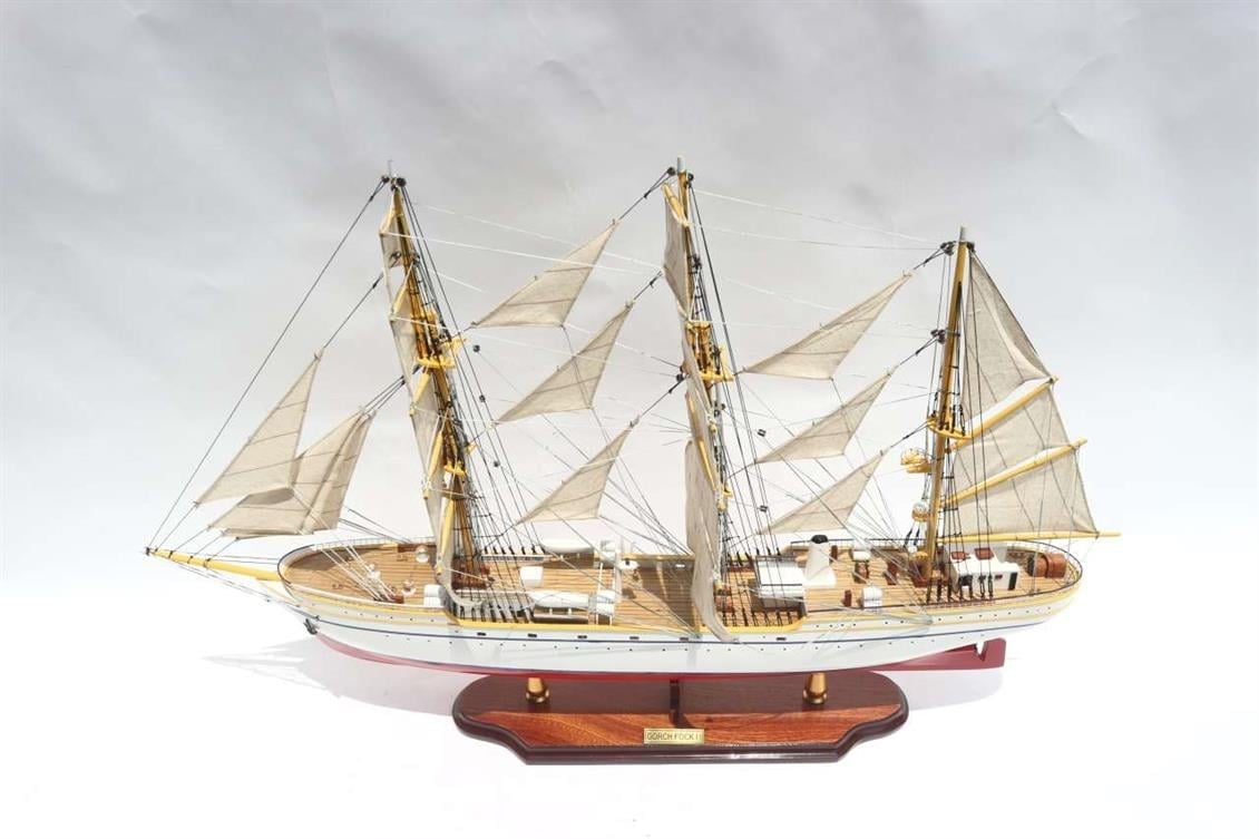 Gianhien Ts0032P80 Gorch Fock II Ahşap Hazır Yelkenli Gemi Maketi