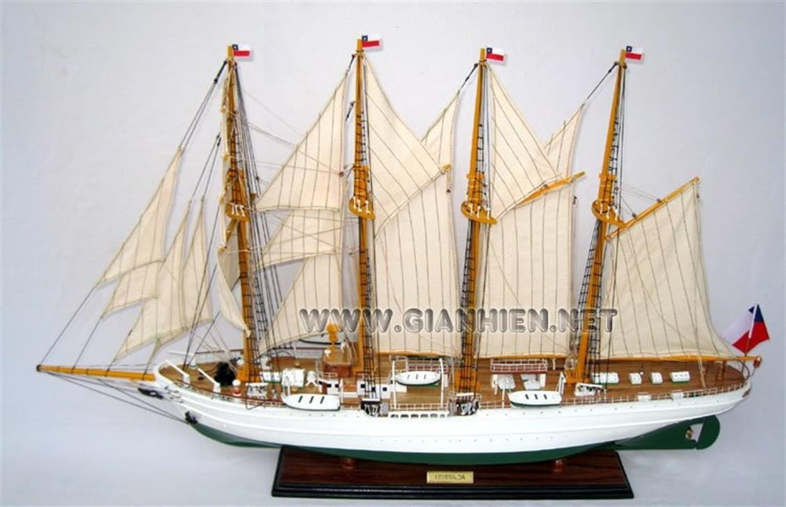 Gianhien Ts0078P80 Esmeralda Ahşap Hazır Yelkenli Gemi Maketi