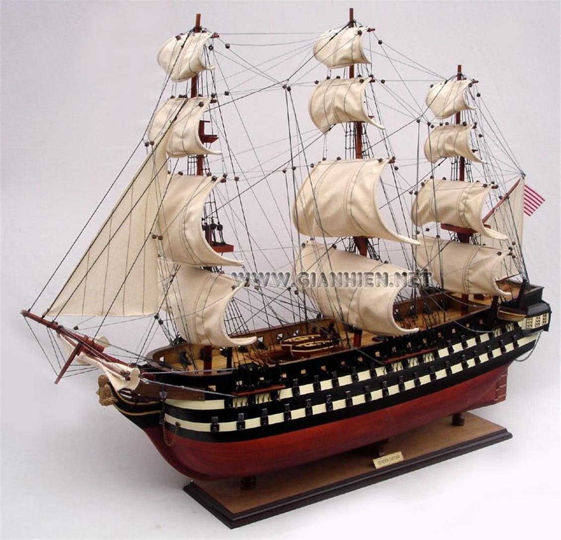 Gianhien Ts0106W Uss North Carolına Ahşap Ahşap Yelkenli Savaş Gemisi Maketi
