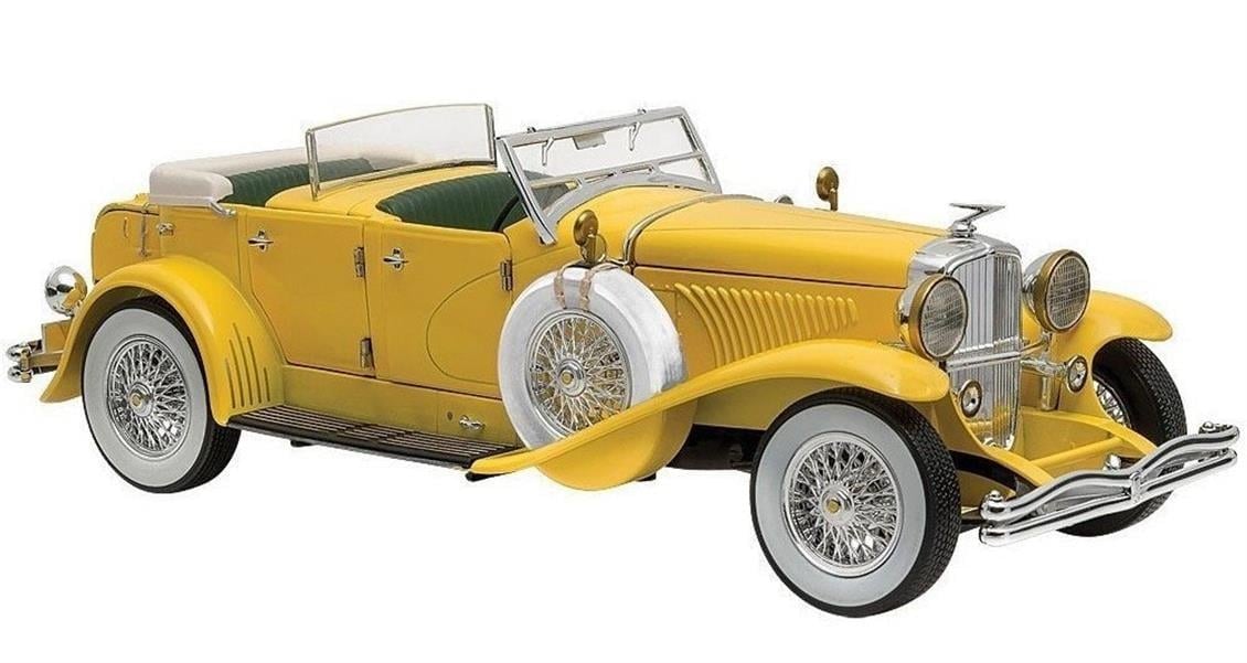 GreenLight 12927 1/18 Ölçek, 1934 Duesenberg II SJ (The Great Gatsby 2013), Sarı, Sergilemeye Hazır Metal Araba Modeli