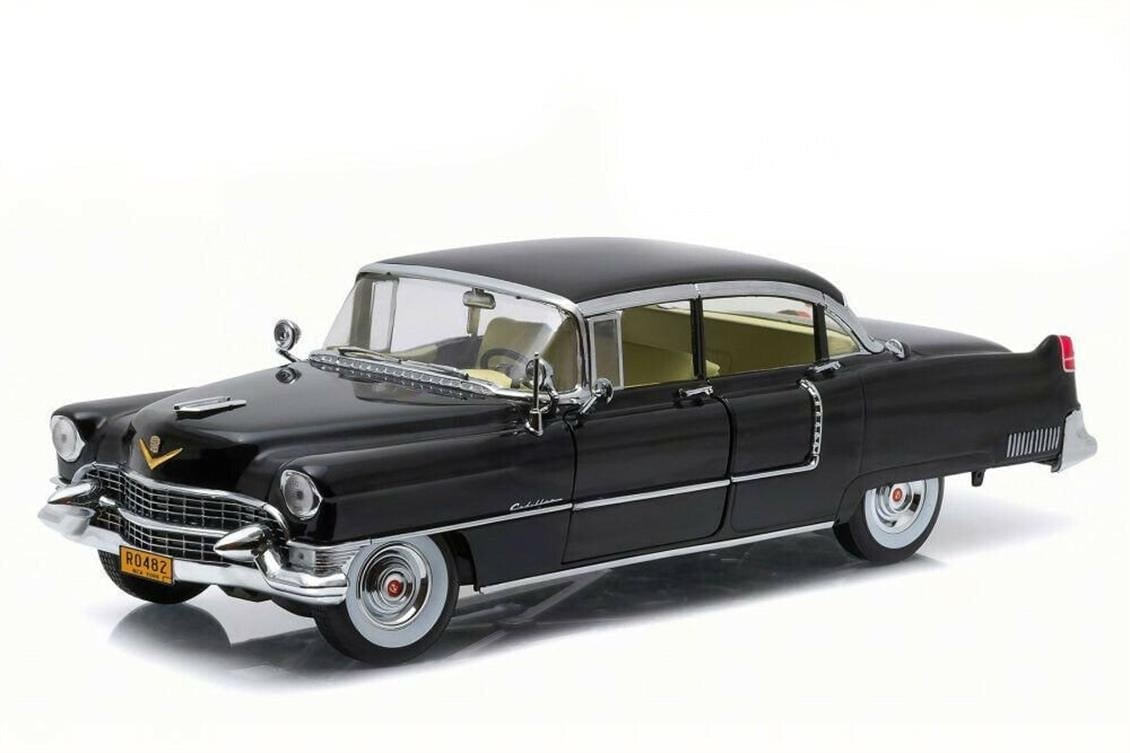 Greenlight 12949 1/18 Ölçek, 1955 Cadillac Fleetwood (The Godfather 60.Yıl Özel), Siyah, Sergilemeye Hazır Metal Araba Modeli