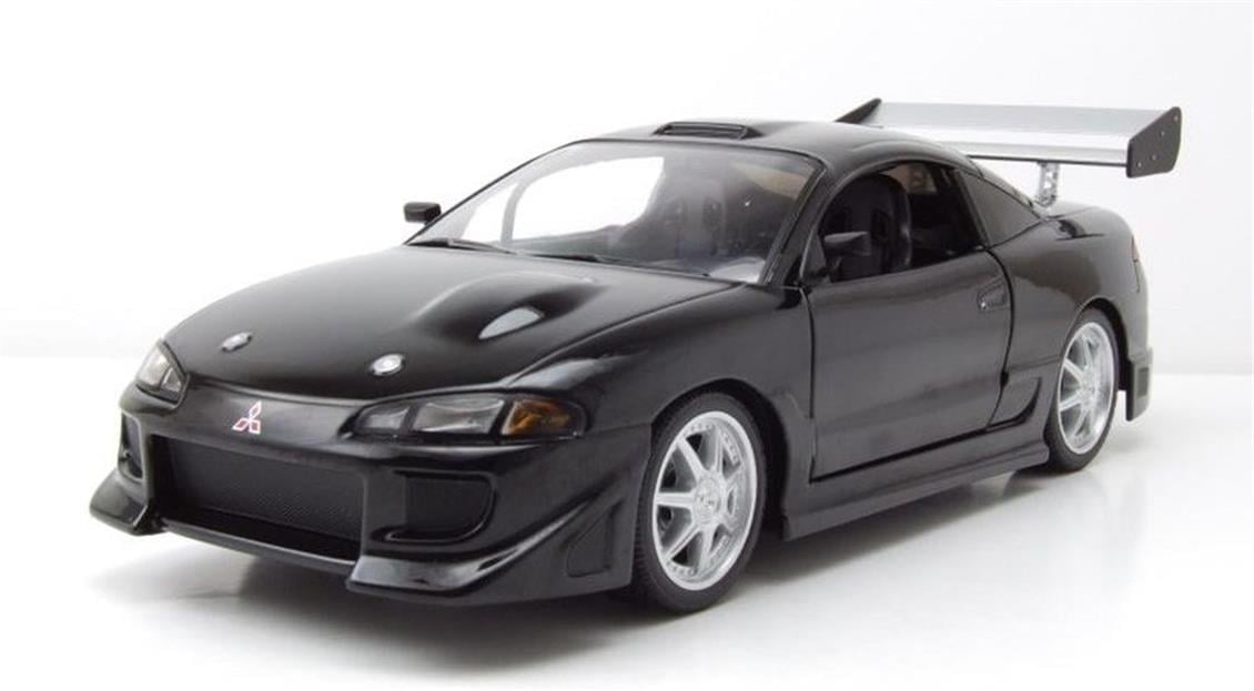 Greenlight 19040 1/18 Ölçek, 1995 Mitsubishi Eclipse, Siyah, Sergilemeye Hazır Metal Araba Modeli