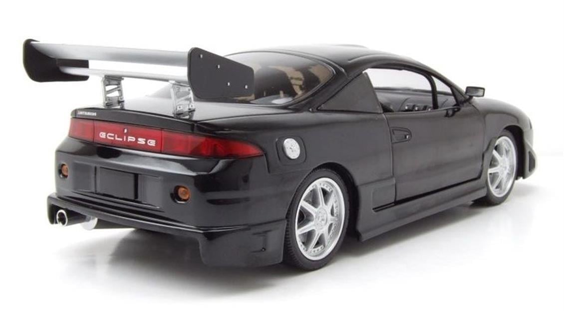 Greenlight 19040 1/18 Ölçek, 1995 Mitsubishi Eclipse, Siyah, Sergilemeye Hazır Metal Araba Modeli