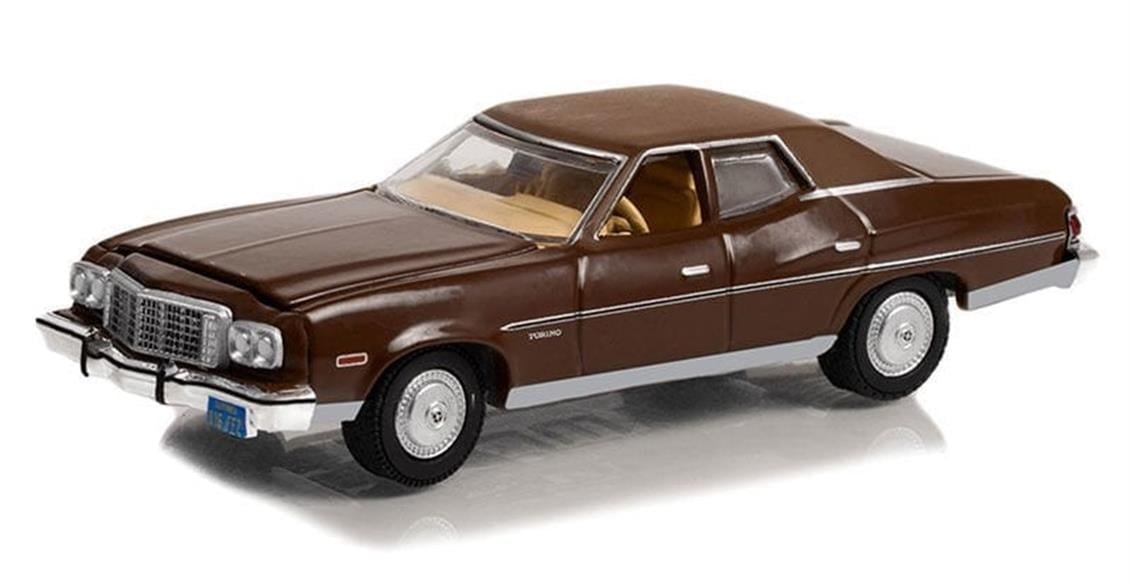 Greenlight 44970A 1/64 Ölçek, 1974 Ford Gran Torino Brougham (Charlie's Angels 1976-81 TV Series), Kahverengi, Sergilemeye Hazı