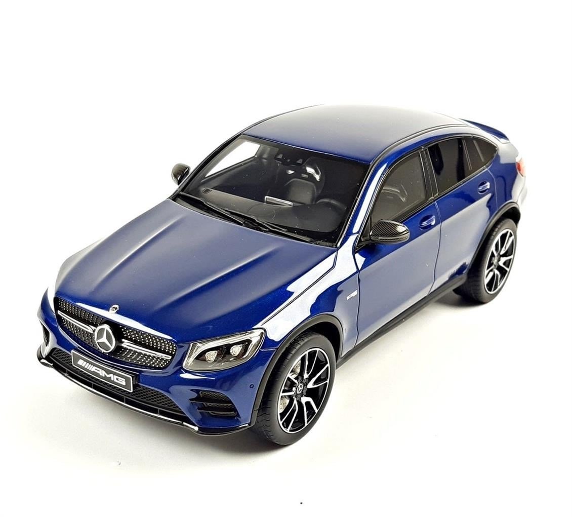 GT Spirit B66960468 1/18 Ölçek, Mercedes Benz AMG GLC 43 Coupe 2020, Brilliant Blue, Sergilemeye Hazır Metal Araba Modeli