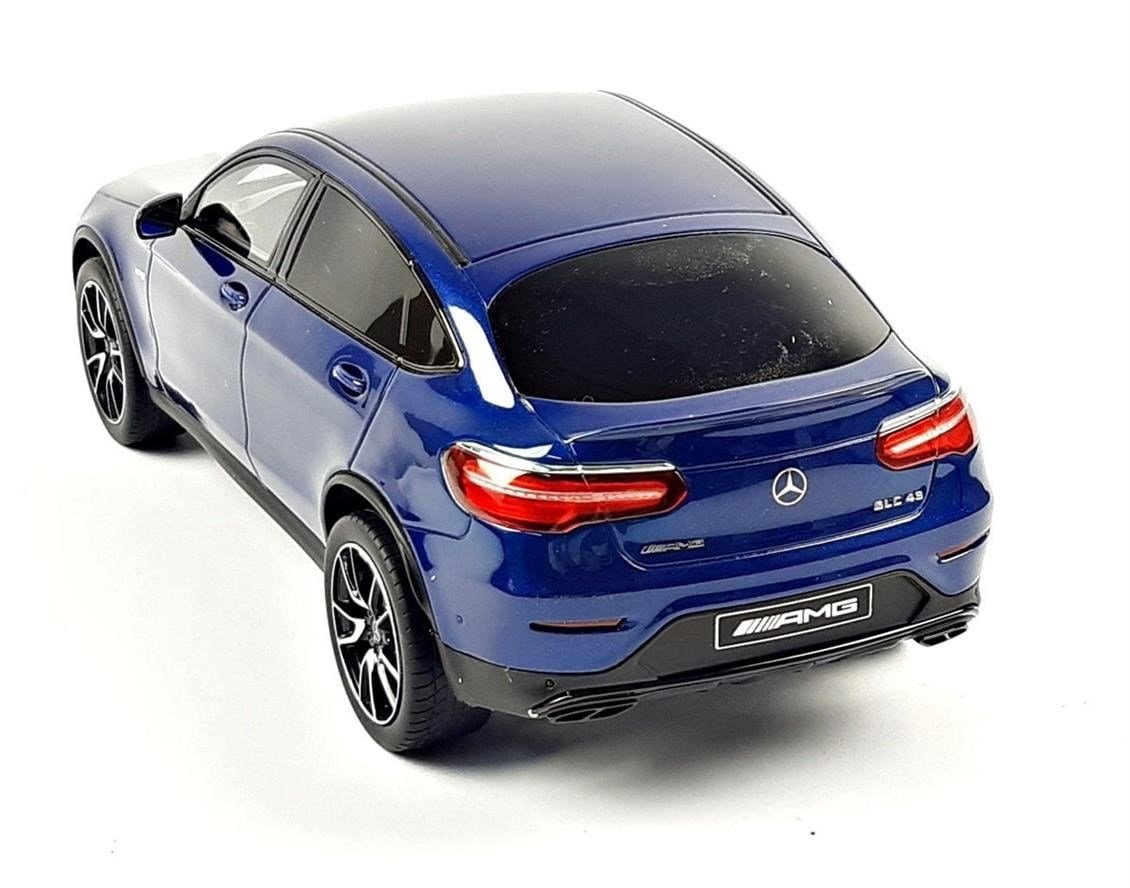 GT Spirit B66960468 1/18 Ölçek, Mercedes Benz AMG GLC 43 Coupe 2020, Brilliant Blue, Sergilemeye Hazır Metal Araba Modeli