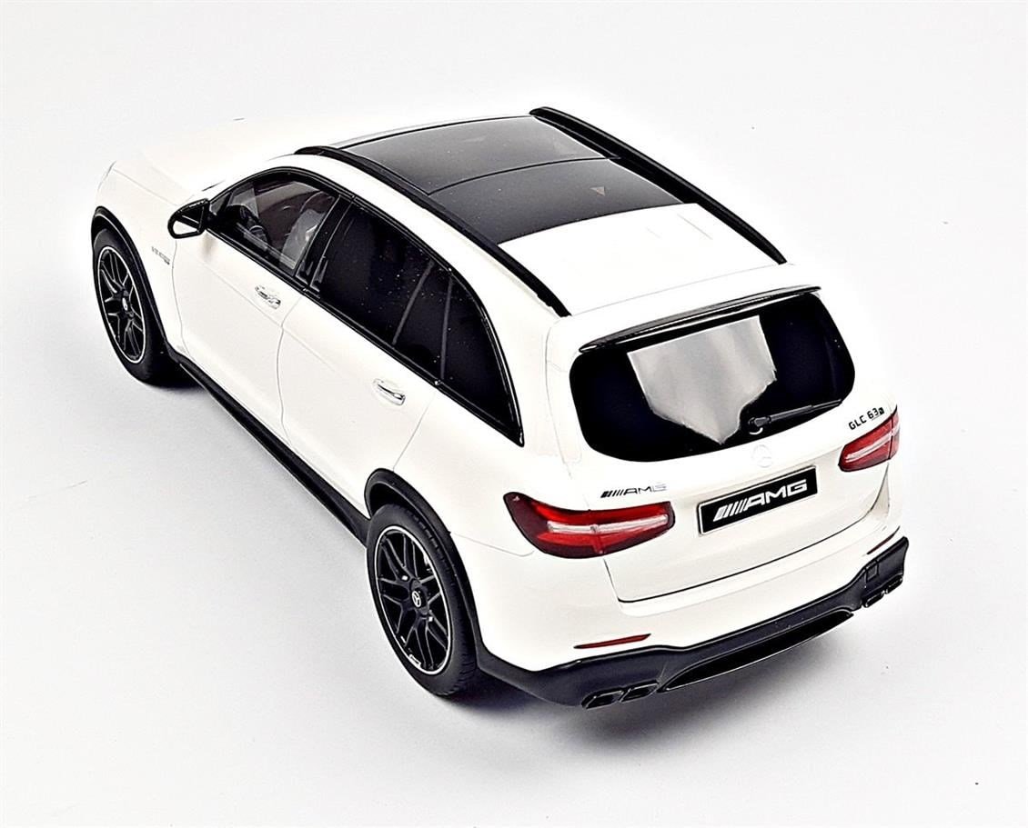 GT Spirit B66965713 1/18 Ölçek, Mercedes Benz AMG GLC 63 SUV, Diamond White Bright, Sergilemeye Hazır Metal Araba Modeli