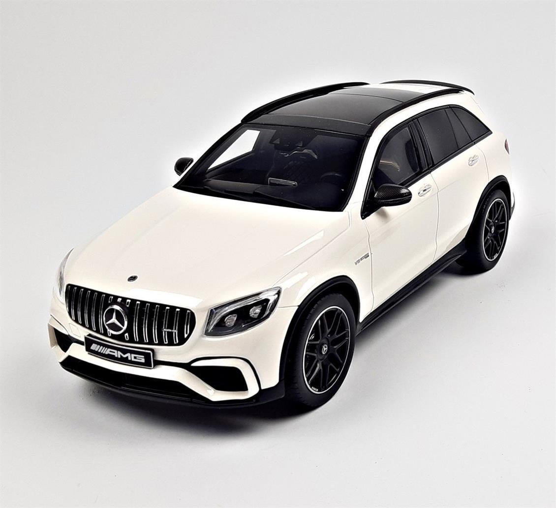 GT Spirit B66965713 1/18 Ölçek, Mercedes Benz AMG GLC 63 SUV, Diamond White Bright, Sergilemeye Hazır Metal Araba Modeli