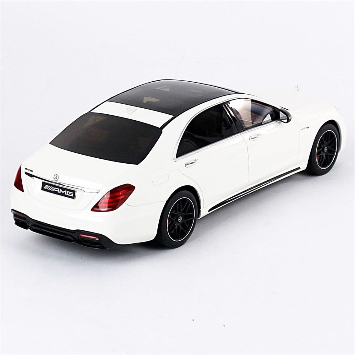 GT Spirit B66965714 1/18 Ölçek, Mercedes Benz S63 AMG Sedan W222, Diamond White, Sergilemeye Hazır Metal Araba Modeli