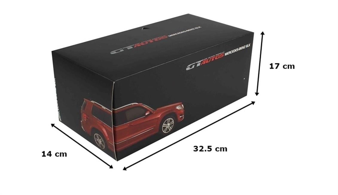 GTA 11008 1/18 Ölçek, 2013 Mercedes Benz GLK, Kırmızı, Sergilemeye Hazır Metal Araba Modeli