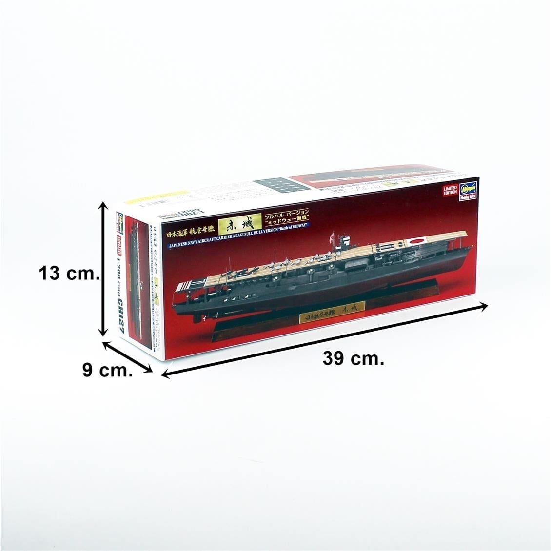 Hasegawa 177 43177 1/700 Ölçek, Japanese Navy Aircraft Carrier Akagi (Waterline Serisi) Uçak Gemisi, Plastik Model Kiti