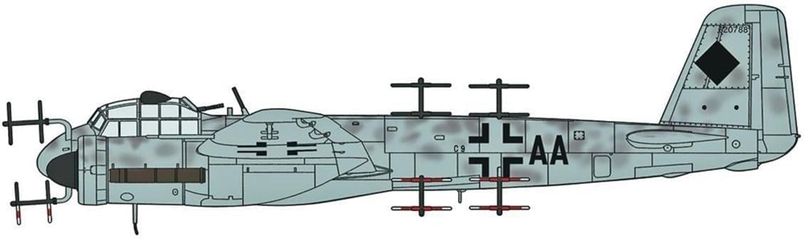 Hasegawa 1955 1/72 Ölçek, Junkers JU88G-6 Schönert (Limited Edition), Savaş Uçağı Plastik Model Kiti