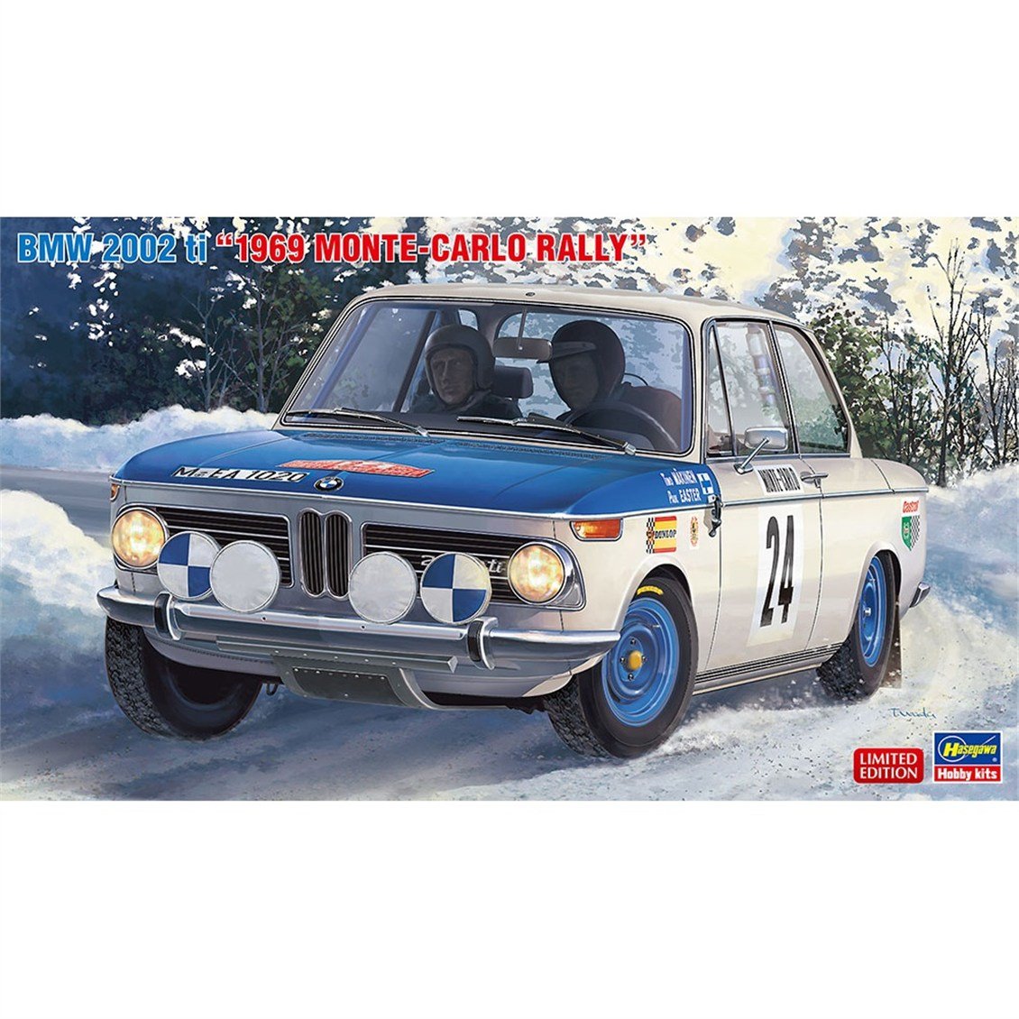 Hasegawa 20332 1/24 Ölçek, BMW 2002ti (1969 Monte-Carlo Rally) Yarış Aracı Plastik Model Kiti