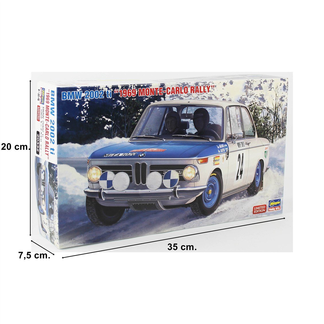Hasegawa 20332 1/24 Ölçek, BMW 2002ti (1969 Monte-Carlo Rally) Yarış Aracı Plastik Model Kiti