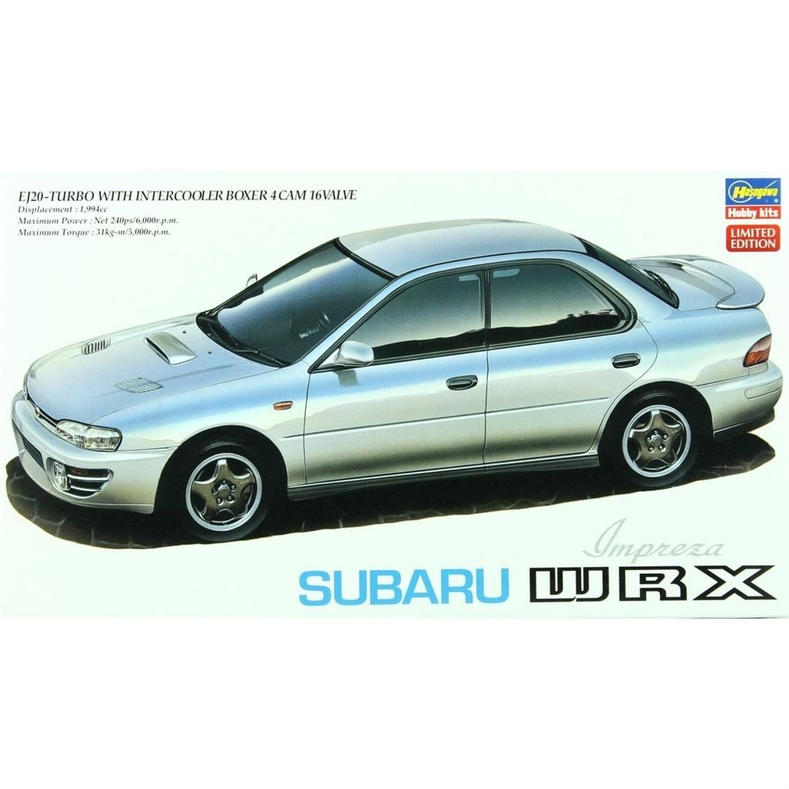 Hasegawa 20333 1/24 Ölçek, Subaru WRX (Limited Edition), Otomobil Plastik Model Kiti