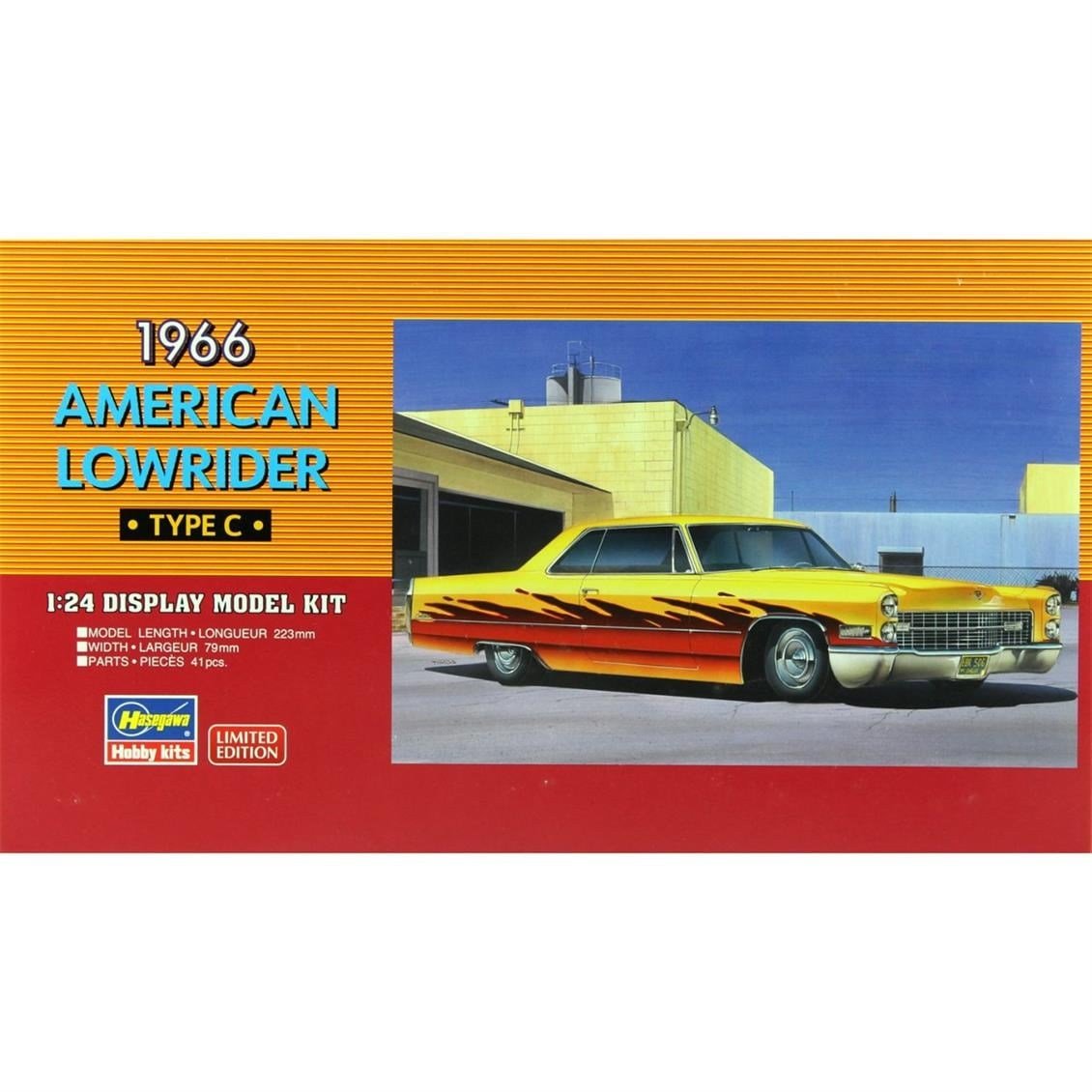 Hasegawa 20376 1/24 Ölçek, Cadillac 1966 American Lowrider Type C (Limited Edition),Otomobil Plastik Model Kiti