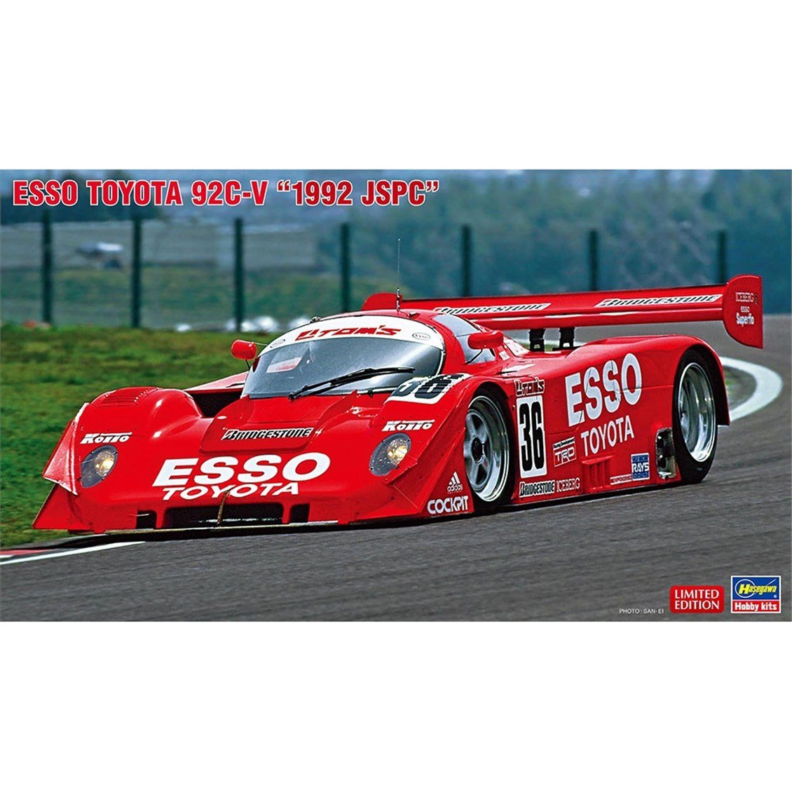 Hasegawa 20640 1/24 Ölçek, Esso Toyota 92C-V (1992 JSPC), Yarış Otomobili Plastik Model Kiti