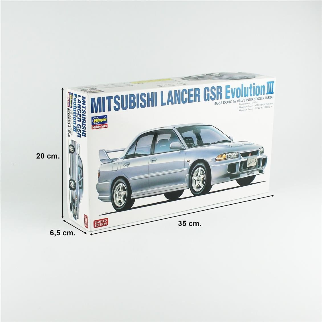 Hasegawa 20708 1/24 Ölçek, Mitsubishi Lancer GSR Evolution III, Otomobil Plastik Model Kiti