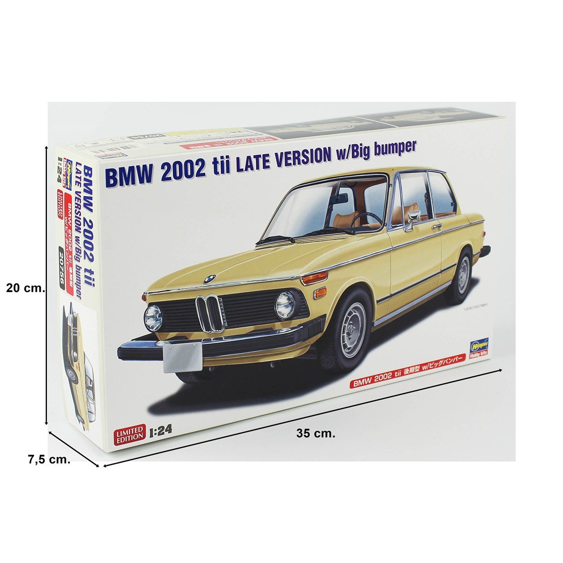 Hasegawa 20756 1/24 Ölçek, BMW 2002 tii Late Version (Amerikan Tamponlu), OtomobilPlastik Model Kiti