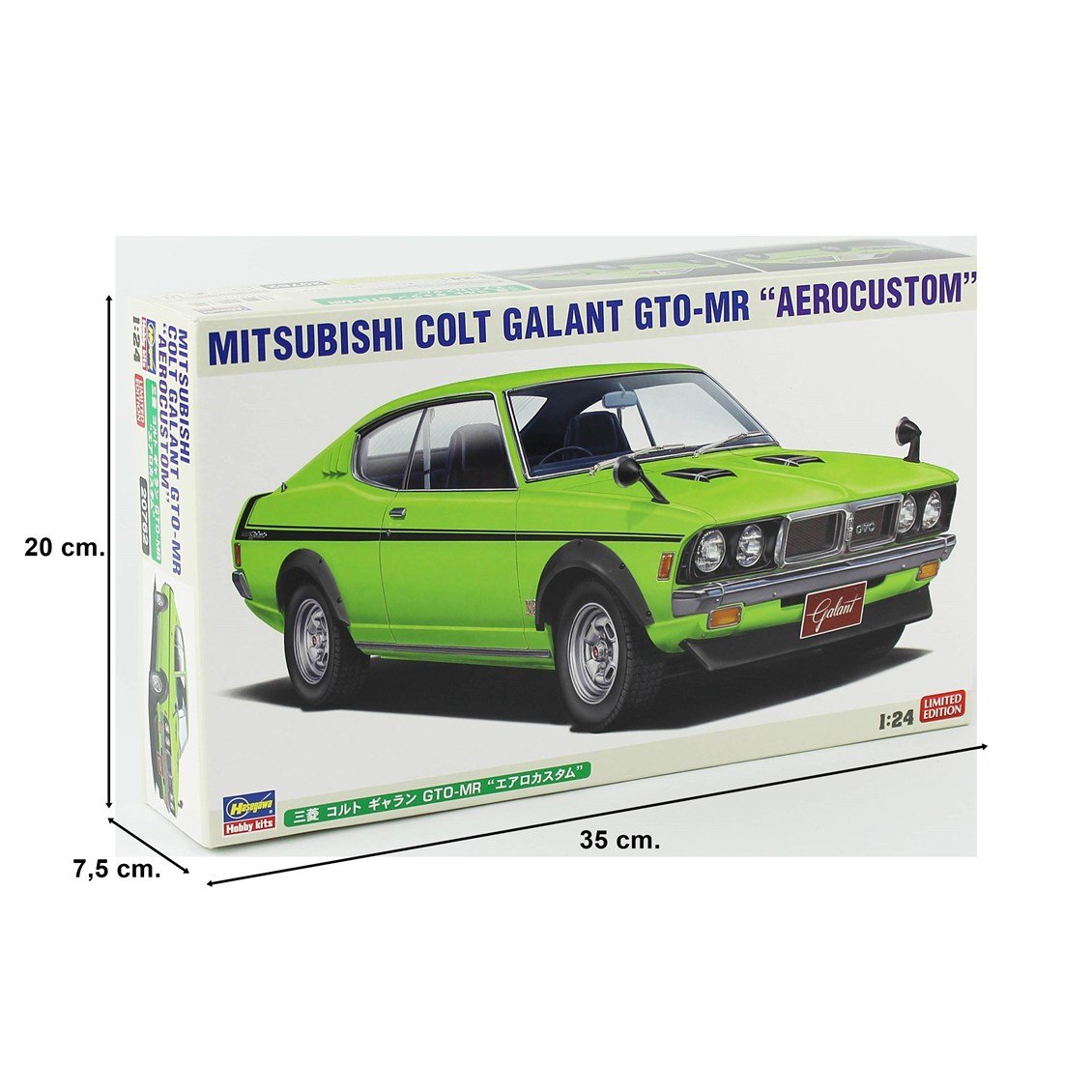 Hasegawa 20762 1/24 Ölçek, Mitsubishi Colt Galant GTO-MR Aerocustom, Otomobil Plastik Model Kiti