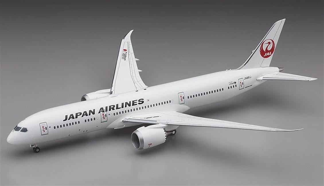 Hasegawa 22 10722 1/200 Ölçek, Boeing 787-9 JAL, Yolcu Uçağı Plastik Model Kiti